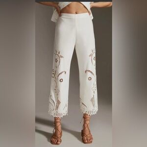 Anthropologie Eyelet Pants NWT